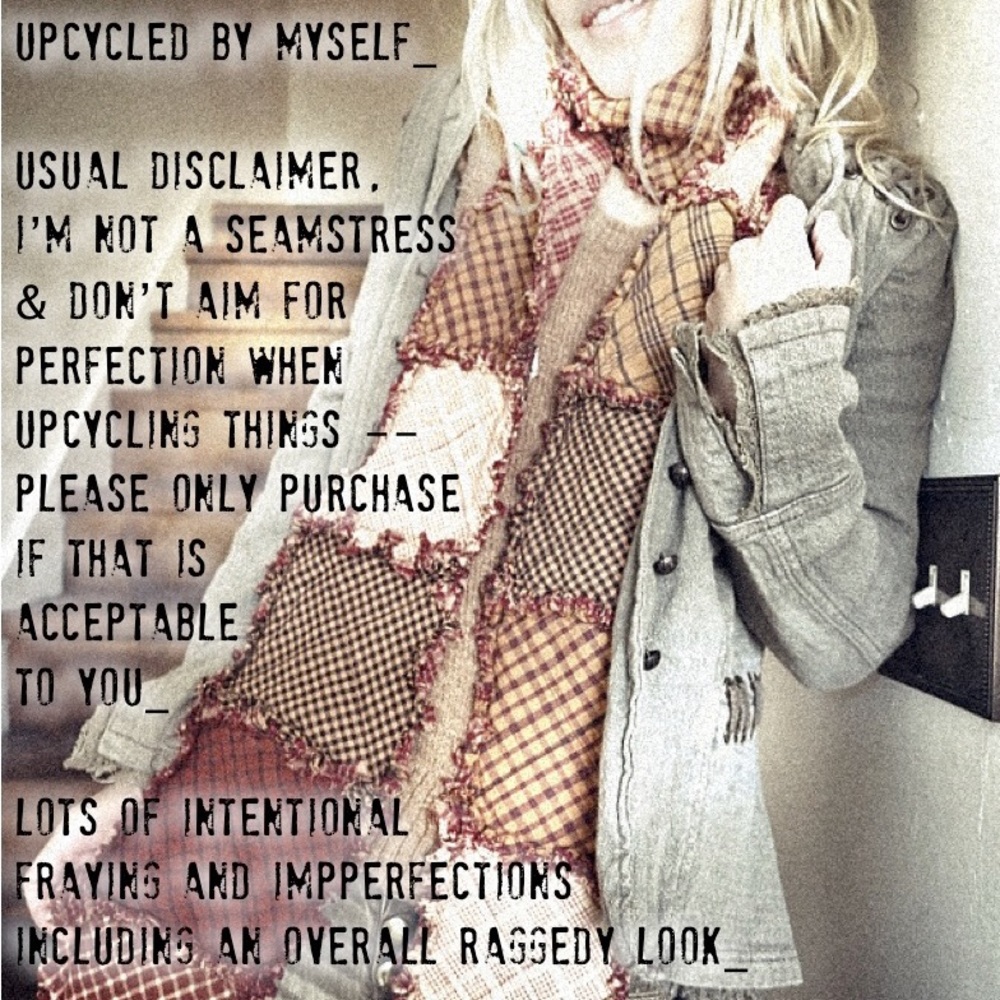 //ADDED MORE// Long upcycled pieced autumn scarf - Picture 8 of 8